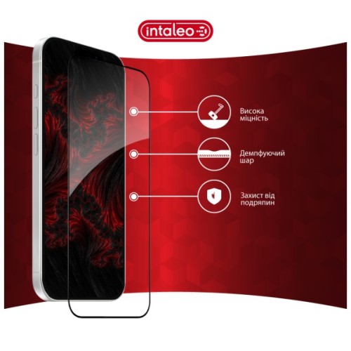 Скло захисне Intaleo Full Glue ESD Apple iPhone 17 Pro Max Black (1283126626029)