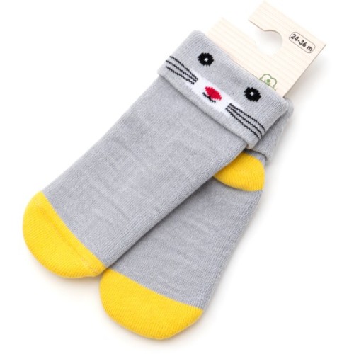 Шкарпетки дитячі Bibaby махрові (68375-80-gray)