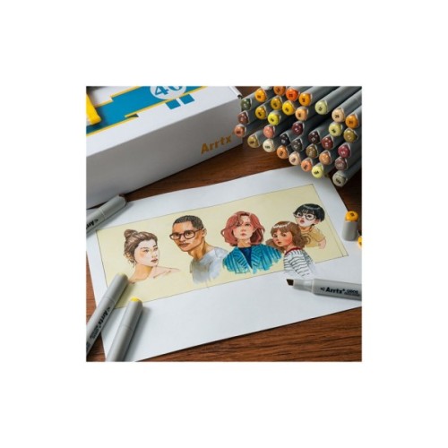 Художній маркер Arrtx Спиртові Oros ASM-03YL 40 кольорів, жовті відтінки (LC302499)