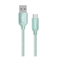 Дата кабель USB 2.0 AM to USB-C 2.0m mint ColorWay (CW-CBUC008-MT)