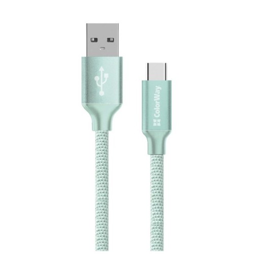 Дата кабель USB 2.0 AM to USB-C 2.0m mint ColorWay (CW-CBUC008-MT)