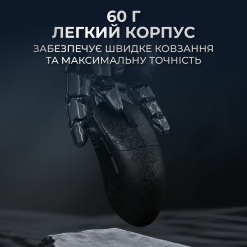 Мишка Ajazz AJ199 Carbon fiber Wireless/Bluetooth/USB Black (AJ199-B)