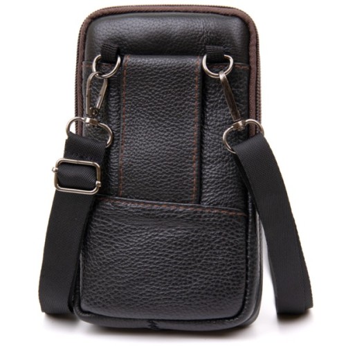 Сумка Vintage Унісекс на пояс на два відділення Коричнева (20427)