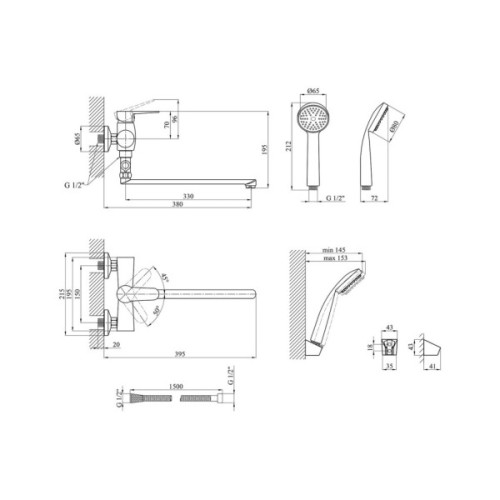 Змішувач Kroner KRM Elbe - C072
