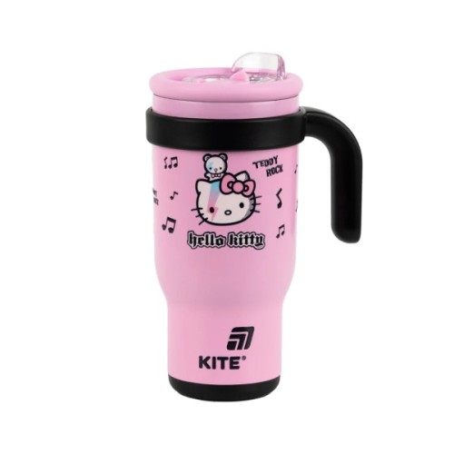 Поїльник-непроливайка Kite Hello Kitty термокружка з трубочкою, 530 мл (HK25-1266)