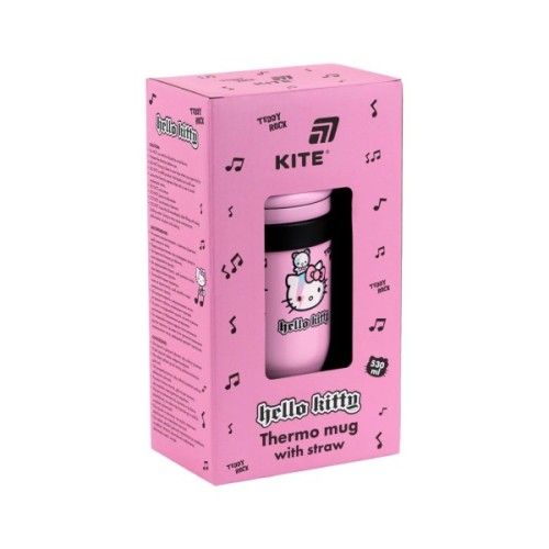 Поїльник-непроливайка Kite Hello Kitty термокружка з трубочкою, 530 мл (HK25-1266)