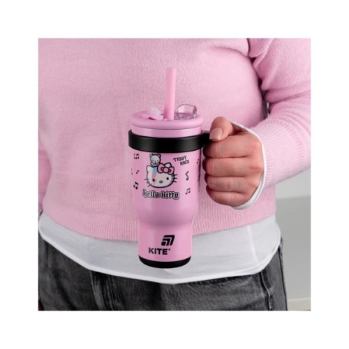 Поїльник-непроливайка Kite Hello Kitty термокружка з трубочкою, 530 мл (HK25-1266)