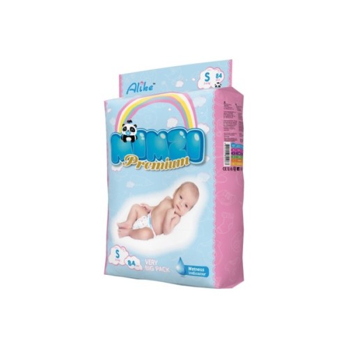 Підгузки Mimzi S 3-6 кг 84 шт. (MDS84) (4820209800067)