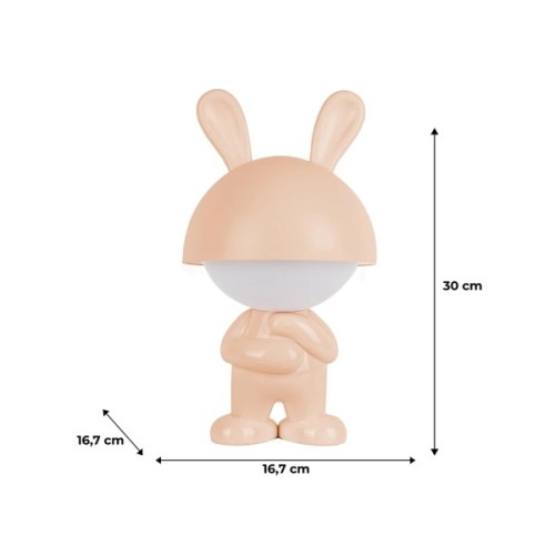 Нічник Kite Світильник LED з акумулятором Dreamy Bunny, персиковий (K25-315-1-4)