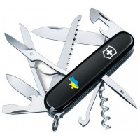 Ніж Victorinox Huntsman Ukraine Black "Карта України Жовто-Блакитна" (1.3713.3_T1166u)