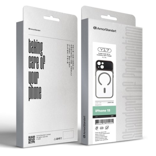 Чохол до мобільного телефона Armorstandart Y17 MagCase Apple iPhone 15 Grey (ARM91488)