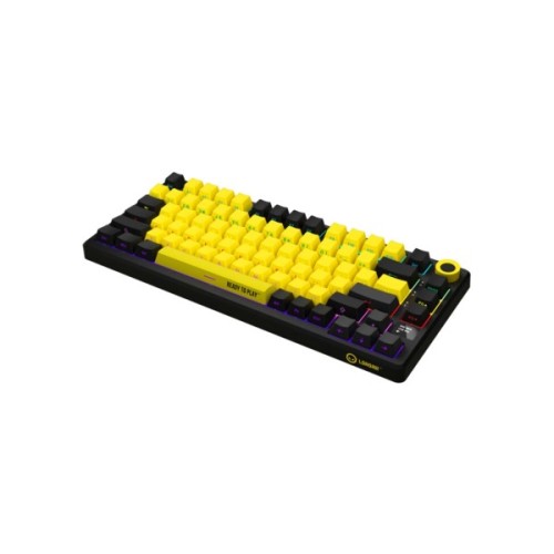 Клавіатура Lorgar KBP7075W Pro RGB Wireless/Bluetooth/USB UA Black/yellow (LRG-KBP7075W-YL-US)