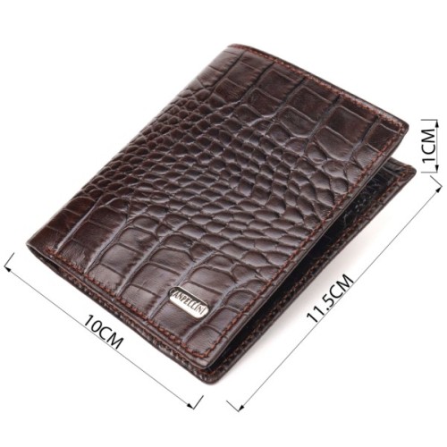 Портмоне Canpellini З натуральної шкіри Коричневе (21496)