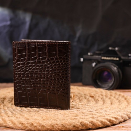 Портмоне Canpellini З натуральної шкіри Коричневе (21496)