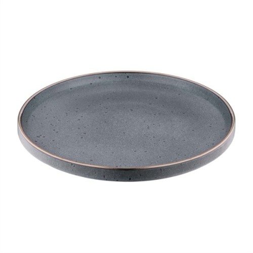 Тарілка Ardesto Fasano, 26см, кераміка, сірий темний (AR0326FDG)