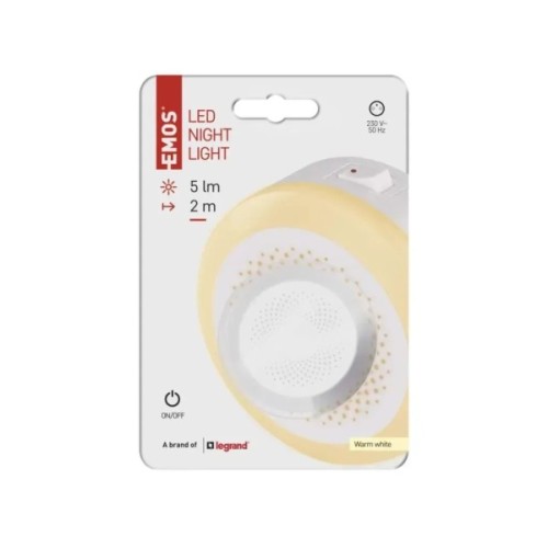 Нічник EMOS 5Lm 230V пластик (P3326)