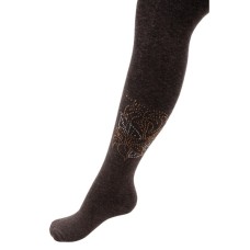 Колготки дитячі UCS Socks з квіткою зі страз (M0C0302-1041-7G-brown)