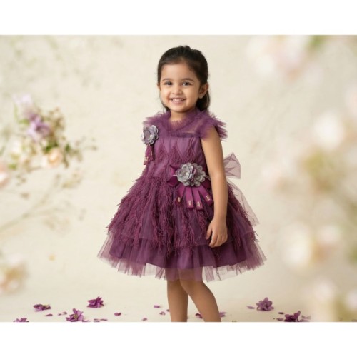 Плаття дитяче Tivido святковий з прикрасами (2136-104G-violet)