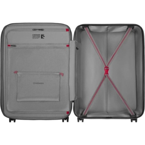 Валіза Wenger Motion, середня, пластик, 4 колеса, сірий (612703)