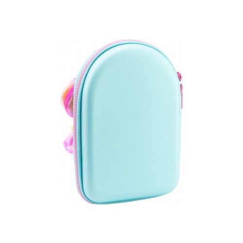 Пенал Cool For School Об'ємний 4D Із зачіскою 1 відділення Блакитний (QT-5731-Blue)