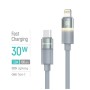 Дата кабель USB-C to Lightning 1.0m PD30W warm light gray ColorWay (CW-CBPDCL092-GR)