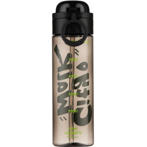 Пляшка для води Ardesto City Walk 680мл, пластик, чорний (AR2268CL)
