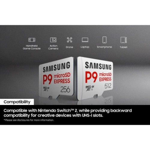 Карта пам'яті Samsung 256GB microSDXC class 10 SD7.1 UHS-I U3 V30 P9 Express (MB-MK256T/WW)
