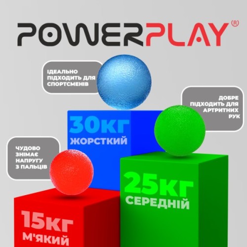 Еспандер PowerPlay PP-4339 Grip Ball Set набір 3 шт (PP_4339)
