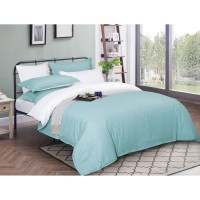 Постільна білизна MirSon SatinStripe 30-0013+ 30-0001Gilberta 160х220 Полуторний Євро (2200005259078)