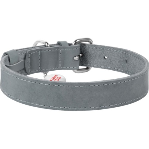 Нашийник для тварин WAUDOG Classic шкіряний 15 мм х 27-36 см сірий (020711)
