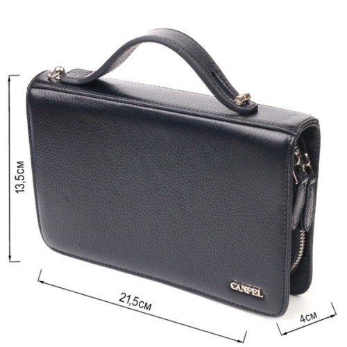Сумка Canpellini З натуральної шкіри Чорна (21567)