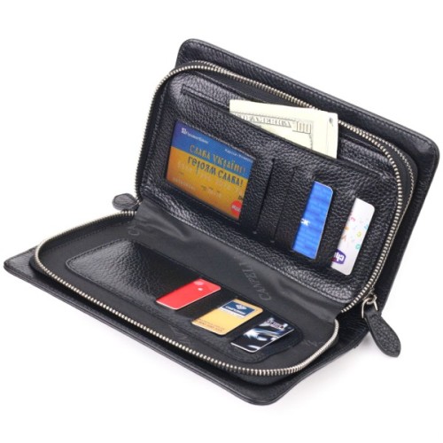 Сумка Canpellini З натуральної шкіри Чорна (21567)