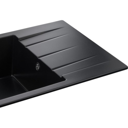 Мийка кухонна GRANADO NAVIA black shine з сифоном (775*495mm.) (gr3801)
