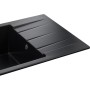 Мийка кухонна GRANADO NAVIA black shine з сифоном (775*495mm.) (gr3801)