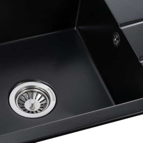Мийка кухонна GRANADO NAVIA black shine з сифоном (775*495mm.) (gr3801)