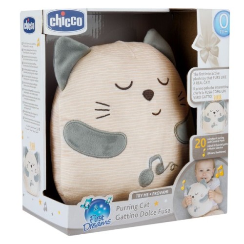 М'яка іграшка Chicco м'яка музична Муркотик з вібрацією (11567.00)