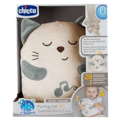 М'яка іграшка Chicco м'яка музична Муркотик з вібрацією (11567.00)