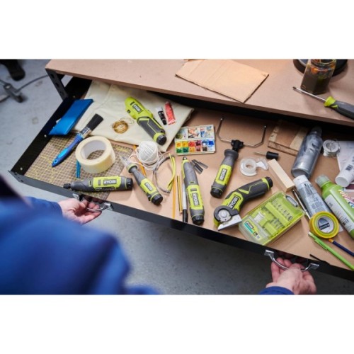 Викрутка акумуляторна Ryobi RSD4-120TA2, USB Lithium, 4V, 1х2Ah, 5Нм, 200об/хв, 2 насадки ,10 біт, кейс (5133006211)