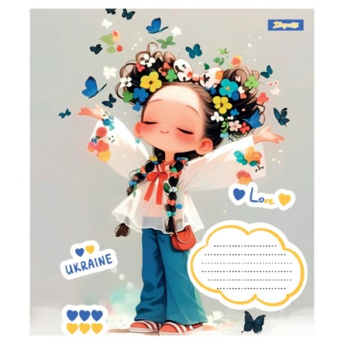 Зошит 1 вересня Free and Happy А5 12 аркушів лінія (768233)