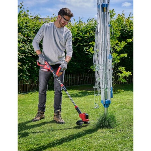Тример садовий Einhell GE-CT 18/25-1 Li-Solo, 18V, 8400об/хв, 25см, пластикові ножі + волосінь, 2.0кг (без АКБ та ЗП) (3411256)