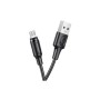 Дата кабель USB 2.0 AM to Micro 5P 1.0m 2.4A magnetic BX41 black BOROFONE (6931474738455)