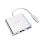 Концентратор HOCO USB-C to USB3.0+HDMI+PD HB14 Silver (6931474725790)
