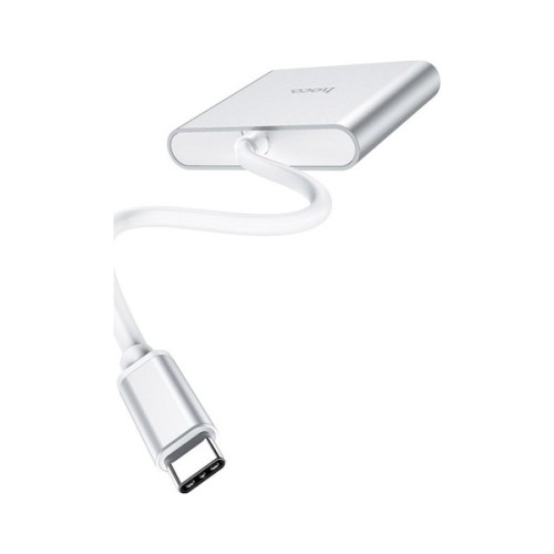 Концентратор HOCO USB-C to USB3.0+HDMI+PD HB14 Silver (6931474725790)