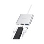 Концентратор HOCO USB-C to USB3.0+HDMI+PD HB14 Silver (6931474725790)