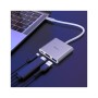 Концентратор HOCO USB-C to USB3.0+HDMI+PD HB14 Silver (6931474725790)