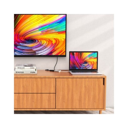 Концентратор HOCO USB-C to USB3.0+HDMI+PD HB14 Silver (6931474725790)