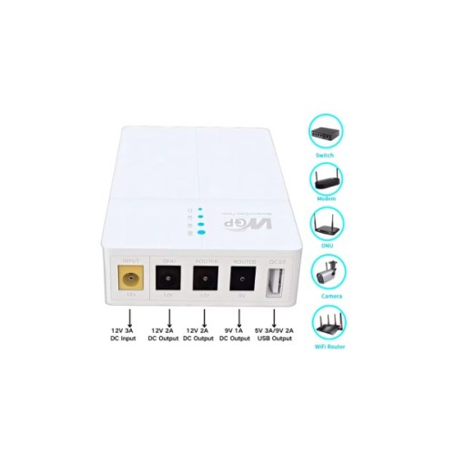 Пристрій безперебійного живлення RCI для роутера WGP 27W вх:5.5x2.1, вих:5.5x2.5 12V/2A, 9V/1A, USB (UPS302 / 560580)