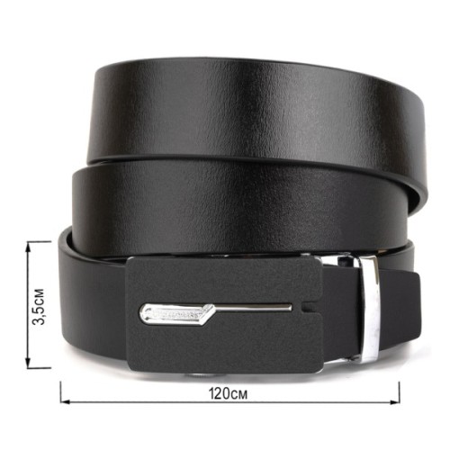 Ремінь Vintage Чоловічий з матовою пряжкою Чорний (20335)