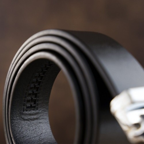 Ремінь Vintage Чоловічий з матовою пряжкою Чорний (20335)