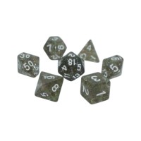 Набір кубиків для настільних ігор Games 7 Days Glitter 7 Dice Set - Grey (7 шт.) (g7dglit14)